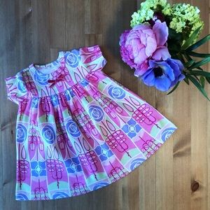 Baby Lulu NEW Rose Squares dress